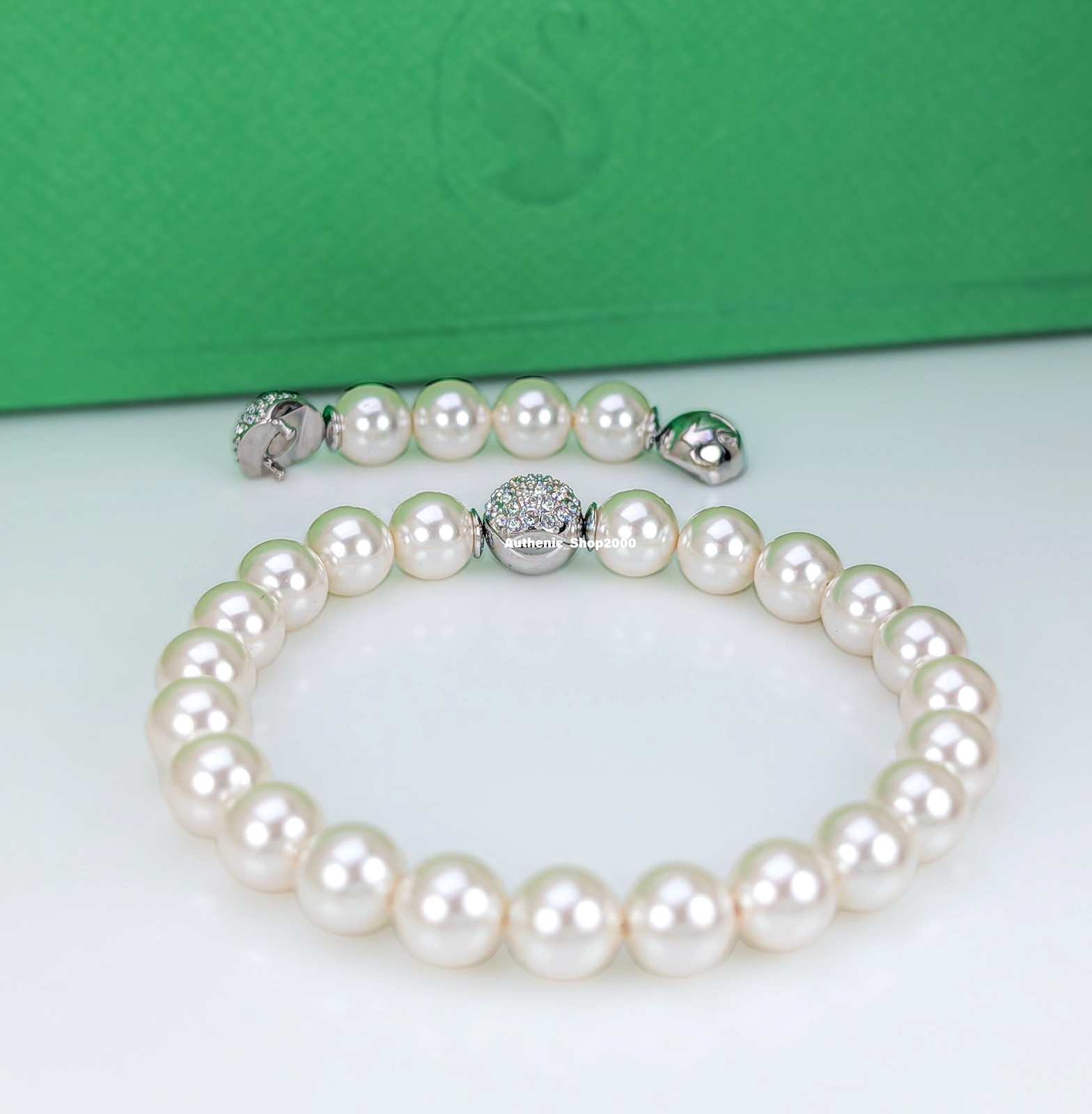 New 100% Authentic SWAROVSKI Timeless White Crystal Pearls Bracelet 5747747 gallery