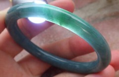 Video Certified Green Burma Natural A JADE JADEITE Bangle Bracelet 52 mm 414539