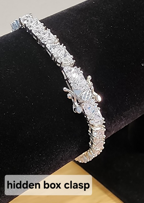 White Cubic Zirconia Rhodium Over Sterling Silver 7.25" Tennis Bracelet 13.82ctw gallery