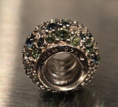Chamilia Silver Jeweled Kaleidoscope Green & Clear Mixed Swarovski Charm
