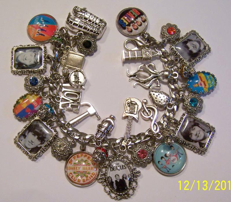 The Beatles Inspired Charm Bracelet Hand Crafted Glass Dome gallery