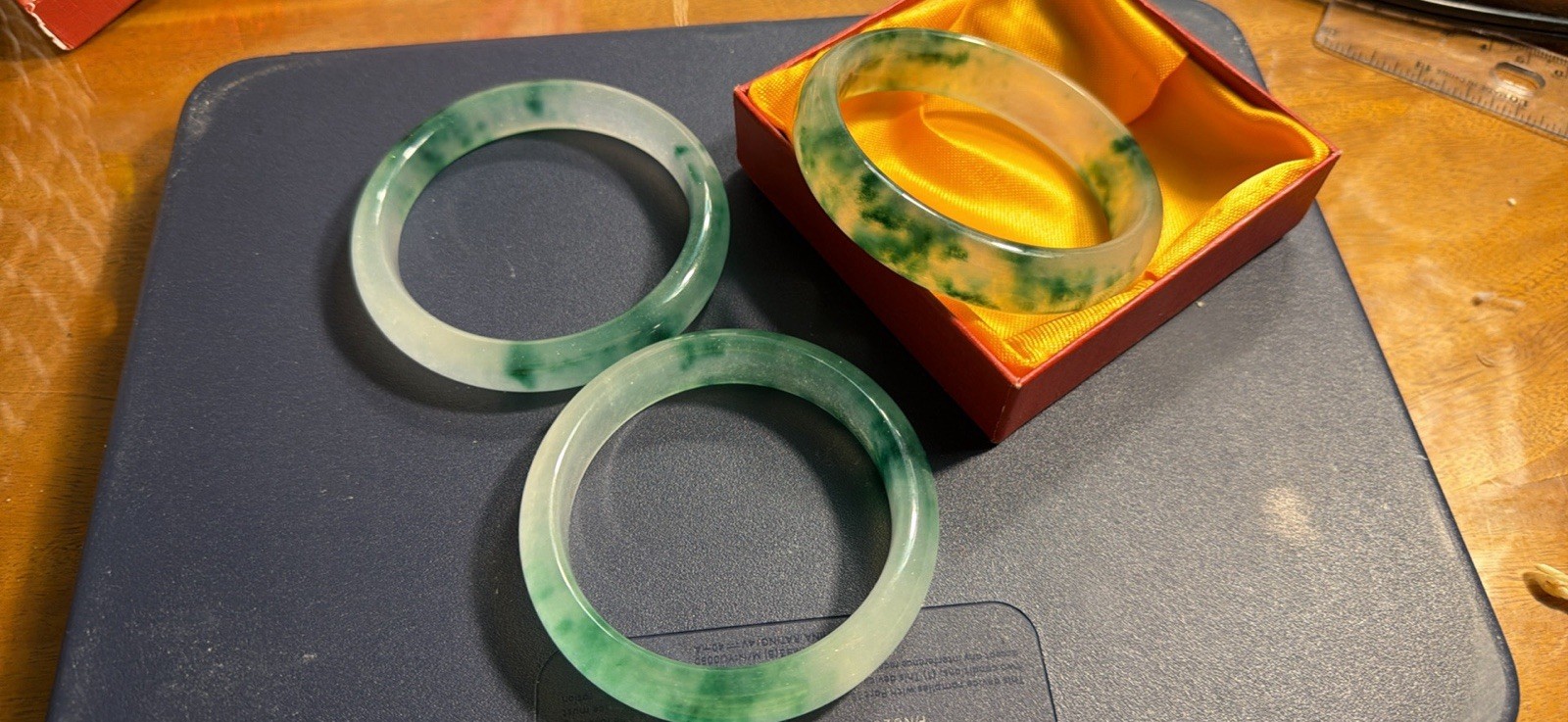Dark Green Nature Stone Bangle gallery