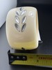 White Resin, Sliver Tone Inlays Bangle 2 Inch Wide Bracelet Size 6 3/4 gallery