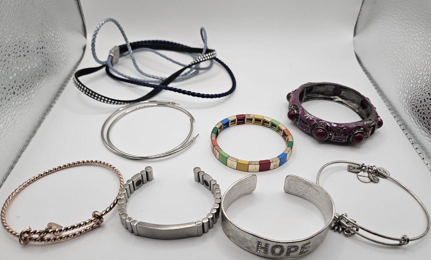 Assorted Adjustable Multicolor Bracelets Bangles Cuffs Charms Metal Plastic lot gallery