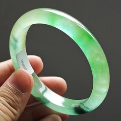 62mm Burma Natural Ice Green Jadeite Bracelet Emerald Jade Bracelet Bangle 4029