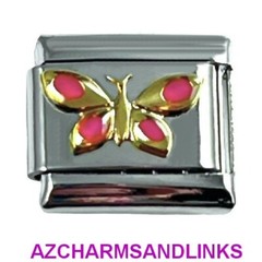 Butterfly Italian Charm Bracelet Link Compatible with all 9mm Charms #290