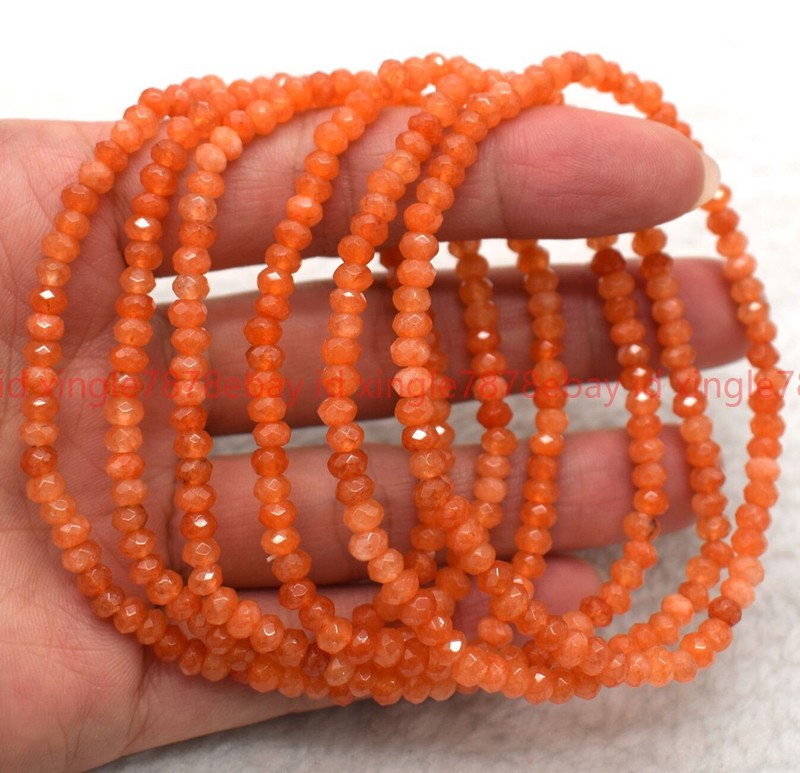 Wholesale 2x4mm Lots 6 Pcs Multicolor Jade Stretch Bracelet 7.5” gallery