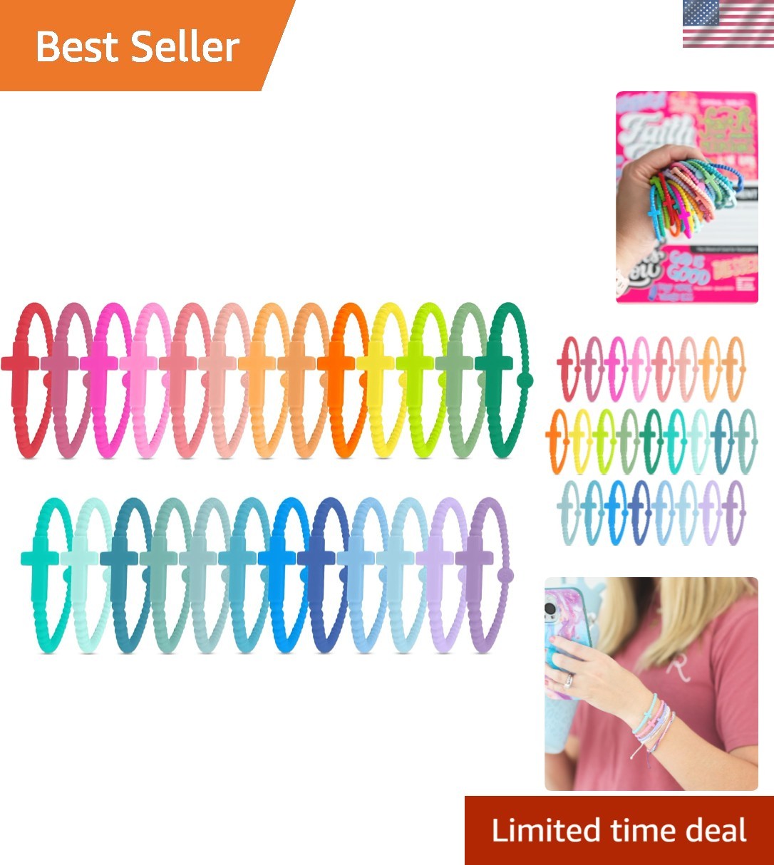 Jesus Bracelets - Cross Silicone Bracelet gallery