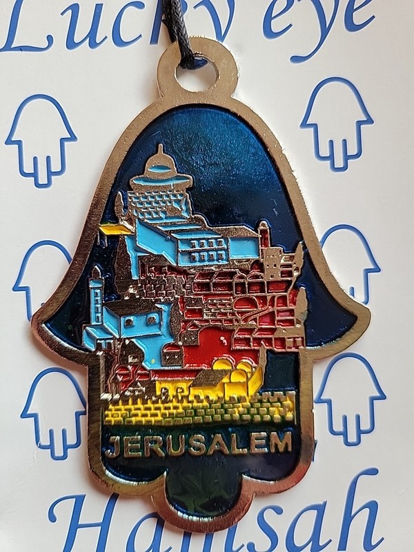 Lucky eye Hamsah Jerusalem Amulet Ornament Pendant Charm Judaism Israel gallery