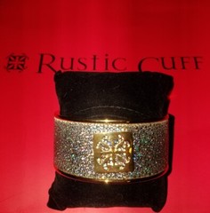 RUSTIC CUFF STINGRAY CUFF, 1″ WIDE W/ GOLD LOGO BRAND NEW!