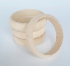 Wooden Round Bangles, Set of 4, Height 2 cm, – Decoupage / Unpainted