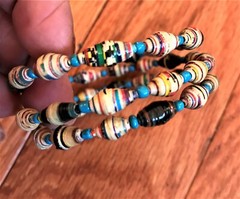 Handcrafted Jewelry Boho Hand Rolled Paper Beads Africa Uganda