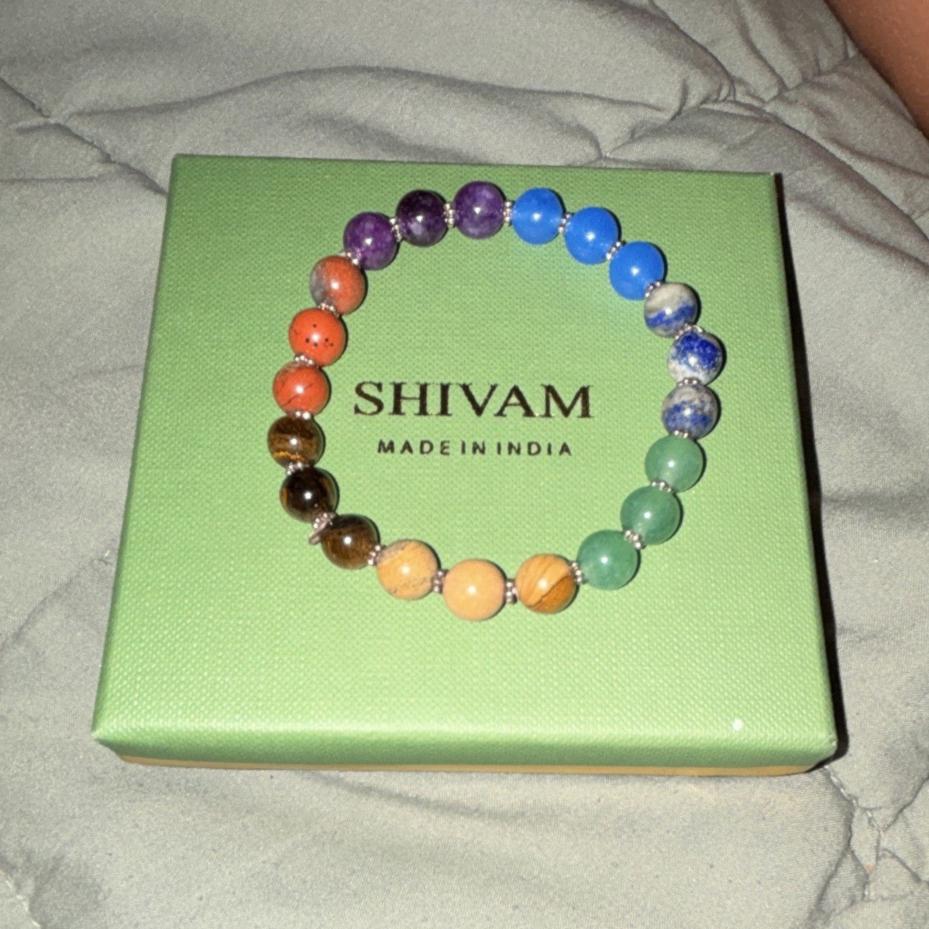 Mood changing Shivam Multicolor Beaded Stone Bracelet Round Shape Made in India gallery
