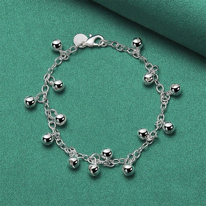 Silver Plated 925 Bell Sound Bracelet For Women's Daily Wear Gift For Mom gallery