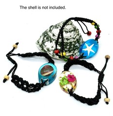 Starfish/Floral/Shell in Resin Specimen Bracelet Ornament Collection 3 pcs