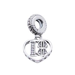Celebration Dangle Charm Anniversary Birthday Sterling Silver 925Authentic
