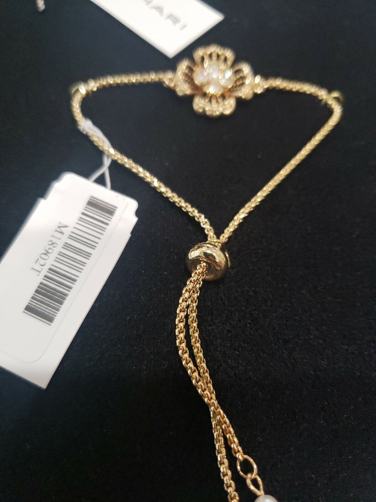 Tahari Gold Tone Flower adjustable Bracelet New gallery