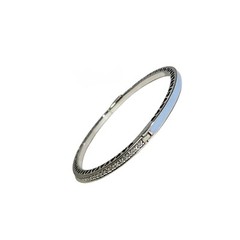 Pandora Radiant Hearts Air Blue Enamel Bangle Bracelet Sm 6.3″.925 CZ 590537EN82
