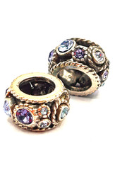 Lot of 2 Brighton Halo Spacers NWOT purple blue 2 beads