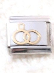 Authentic Patrizia Wedding Rings Classic Italian Charm 9mm Link K153