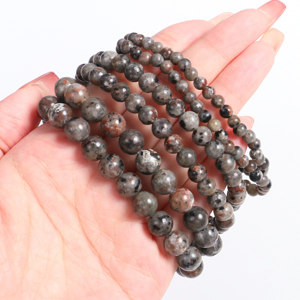 Natural Yooperlite Stone Bracelet UV Reactive Halloween Stretch Crystal Handmade