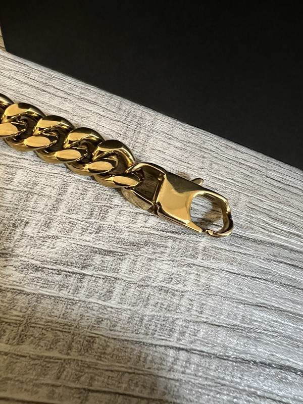 TAYLOR SWIFT TTPD The Tortured Poets Department Bracelet L/XL Gold Chain Link gallery