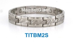 Cool – High power mens magnetic titanium bracelet (5000 gauss magnets)