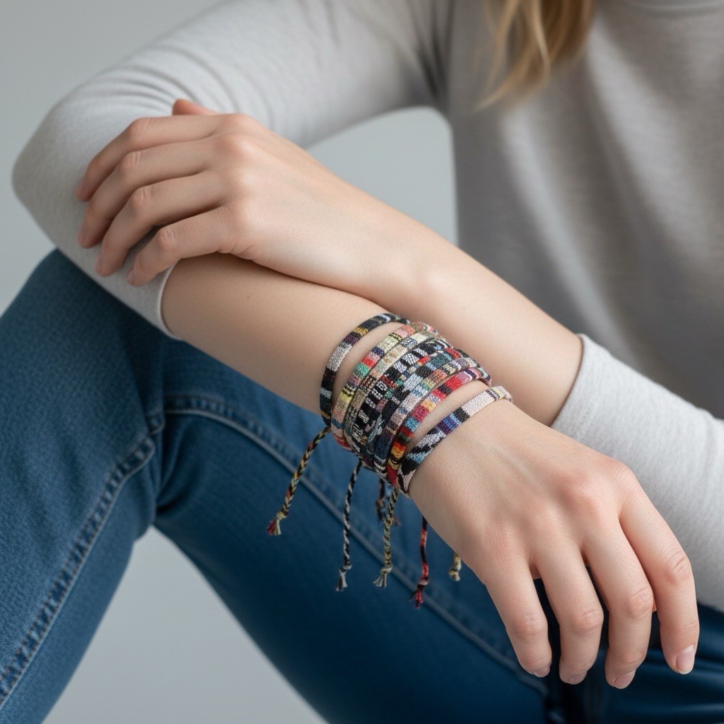 (Set of 12pcs) Boho Surfer Beach Bracelet Friendship Bracelets Handmade Braided gallery