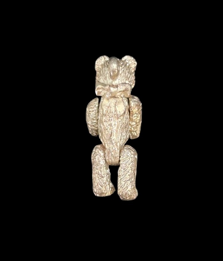 Vintage Silvertone Teddy Bear Articulating Charm Arms And Legs Move gallery