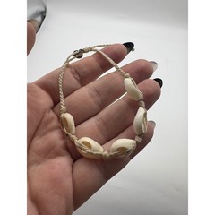 Pura Vida Braided Cowrie Sea Shell Bracelet White Cream Adjustable Boho Surfer