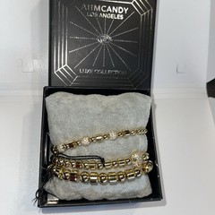 EYE CANDY LOS ANGELES PREMIUM 3 PIECE TITANIUM CUBIC ZIRCONIA BRACELET $112