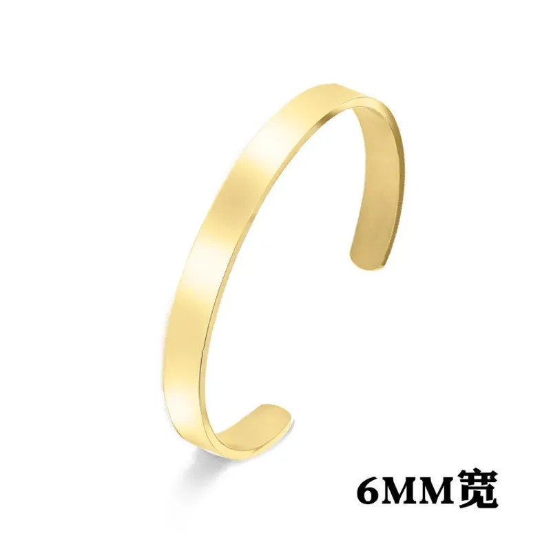New Classic Simple Men Bracelet Open Adjustable Glossy Stainless Steel Bracelet gallery