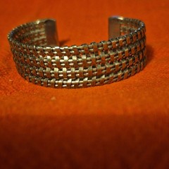 Silver Tone Metal Cuff Chain Bar Link Bracelet Fashion Jewelry
