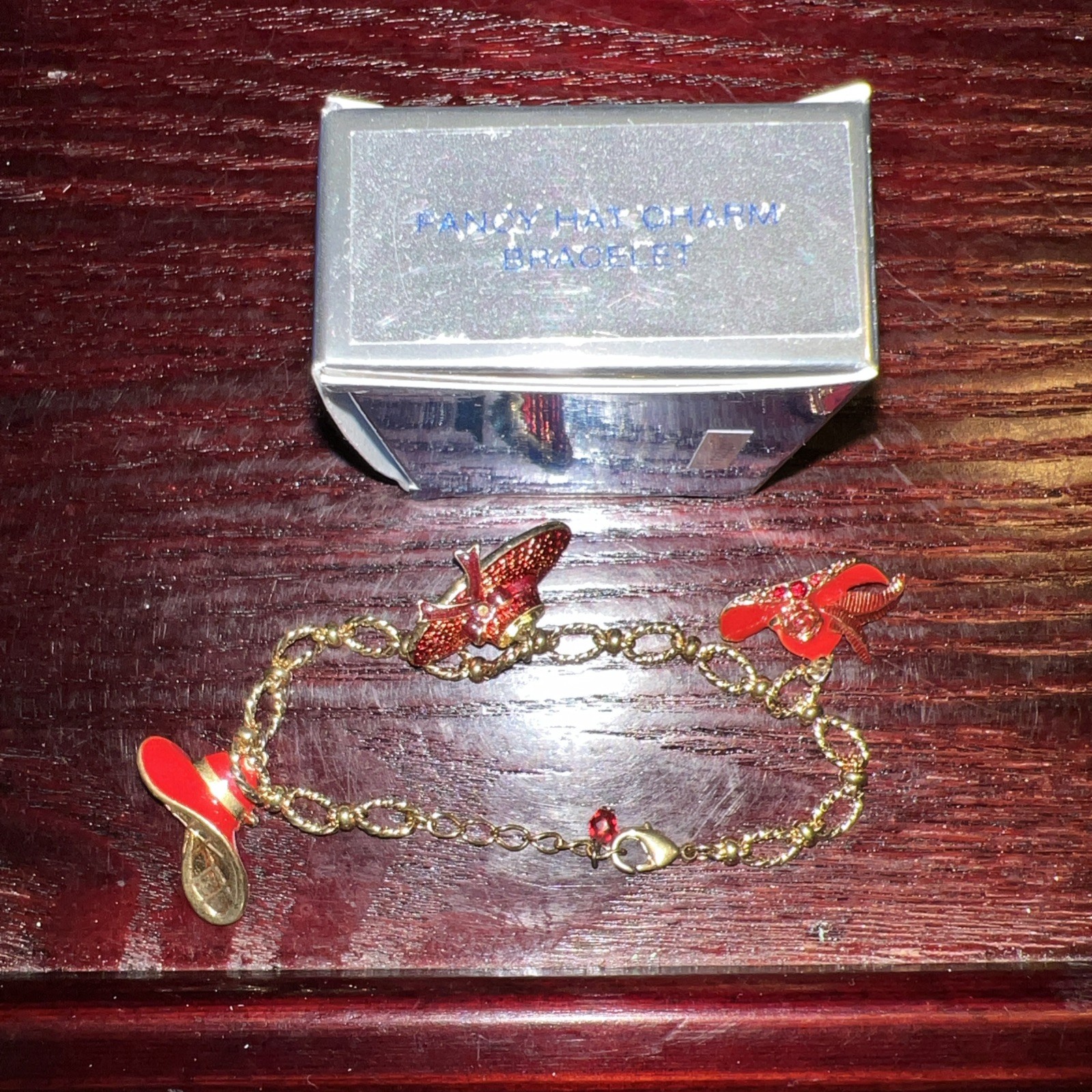 Avon Fancy Hat Charm Bracelet With Box, 2004, Unused, Been In Storage gallery