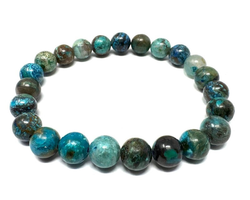 Chrysocolla Bead Bracelet - 8mm Crystal Bracelet - Genuine Gemstone Jewelry Gift gallery