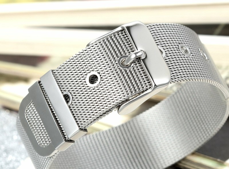 Men Adj Stainless Steel Bracelet Mesh Watch Band Wrist Chain Bangle Jewelry*18MM gallery