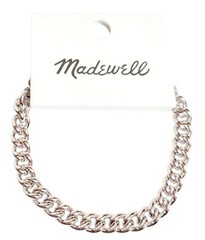 Madewell Classic Chain Bracelet Polished in Silver Plated Brass Nickel Safe NWT
