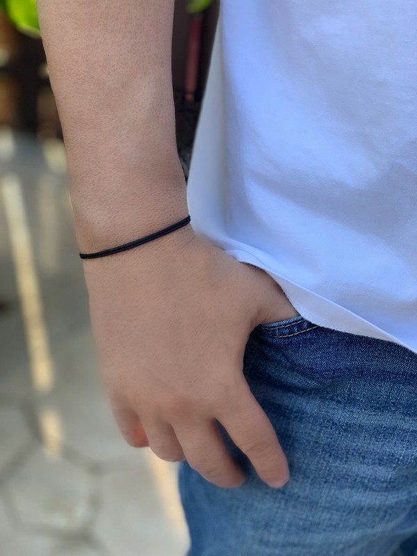 Surfer String Bracelet Black Thick Thin Cord Waterproof Women Men Beach Jewelry gallery