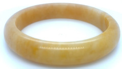 Half Moon Peach Grade A Burmese Jadeite Bangle