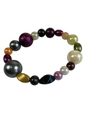 Chunky Bracelet Beaded Stretch Multicolor Costume Fashion Jewelry Statement