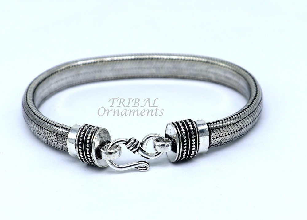 9 mm925sterling silver snake chain customized half round D shape bracelet sbr476