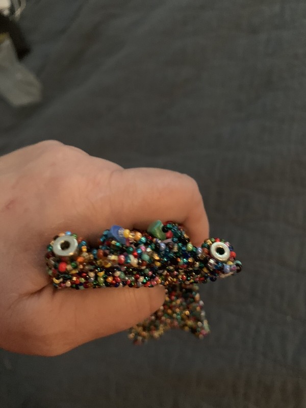 Multi Beaded Multicolored Seed Bead Cuff Bracelet Boho Style 1 ½ “ Wide gallery