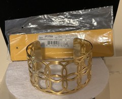 BRIGHTON NWT WIDE CHRISTO NYC GOLD CUFF +NIP REVERSIBLE LEATHER STRAP RP:$78
