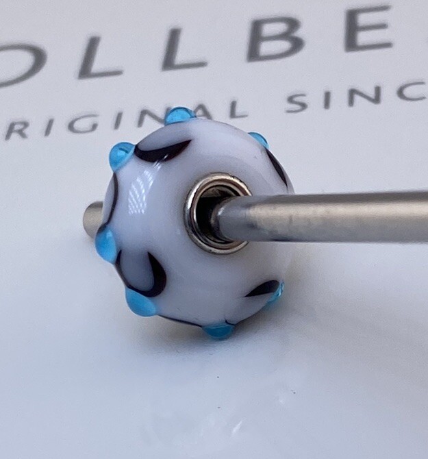 Trollbeads Blue Bump Porcelain Bead gallery