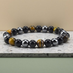 Natural Tiger Eye Bracelet 8mm – Protection Confidence Courage Men Women