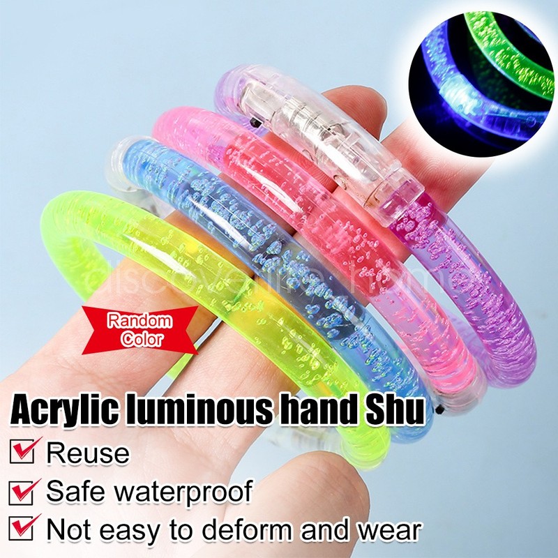 10PCS LED Light Up Flashing Glow Sticks Bracelet Wristband Party Supplies gallery