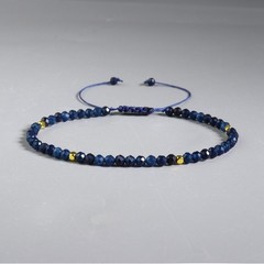 Natural Sapphire Bracelet,3mm Gemstone Crystal Dainty Minimalist Woman Gift