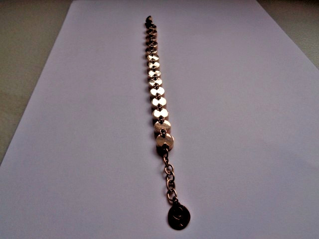 Swedish Rose Gold Plated Disk Bracelet EDBLAD Designer 8in long 36.5grams Used gallery