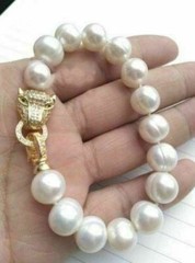 Beautiful AAA+ 11-12mm South Sea Genuine White Baroque Pearl Bracelet 8 Inch