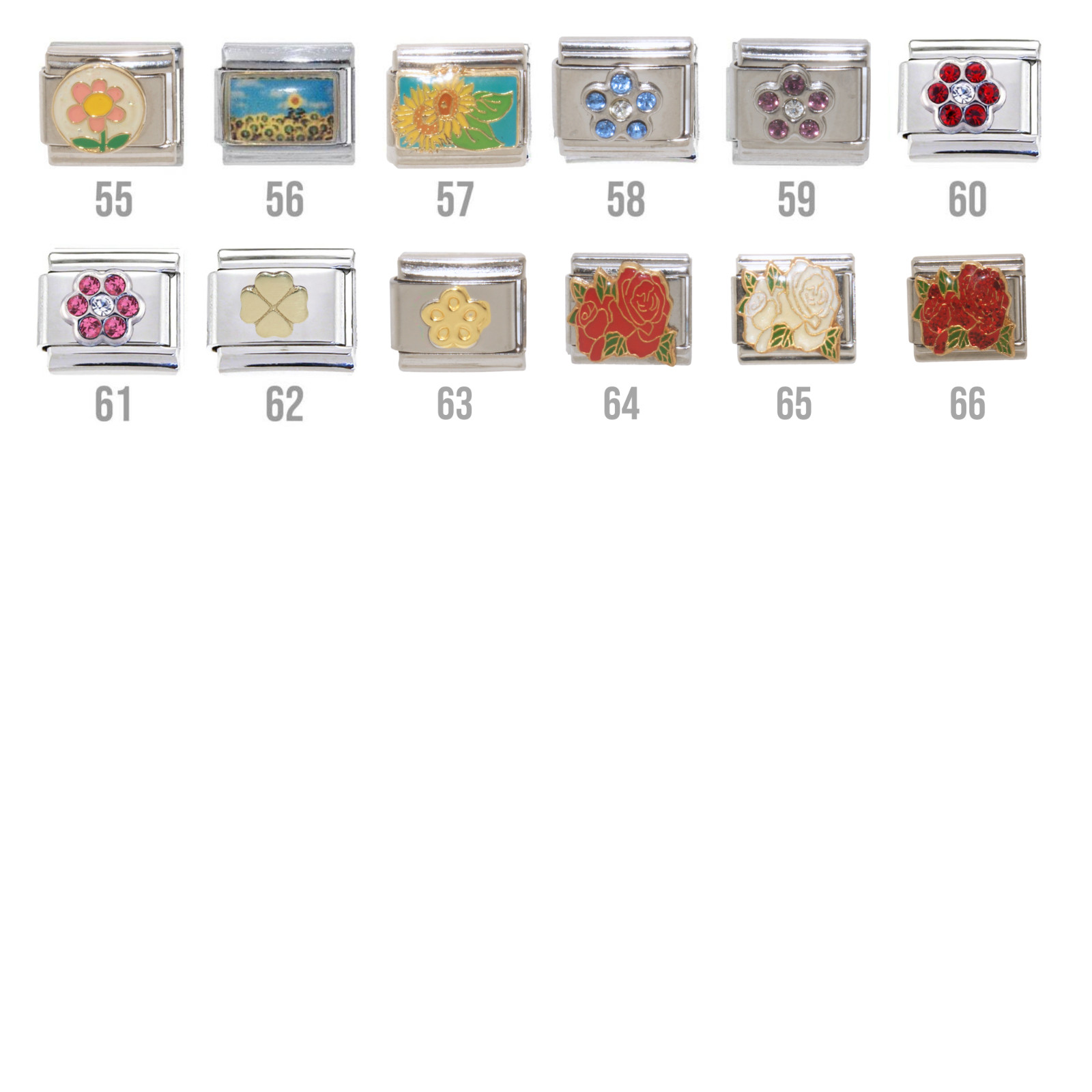 Flower 9mm classic Italian Charm - Fits 9mm classic Italian charm bracelets gallery